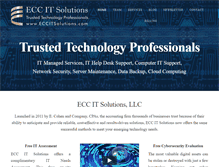 Tablet Screenshot of eccitsolutions.com